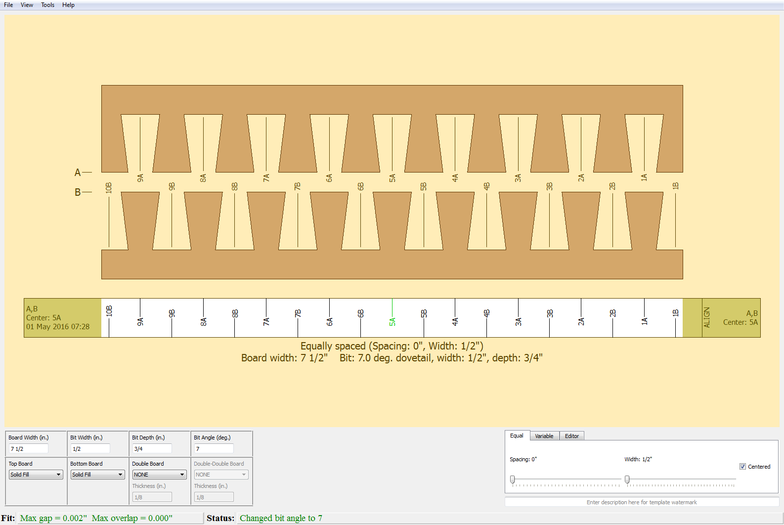 pyRouterJig · A woodworking layout tool for creating box and dovetail